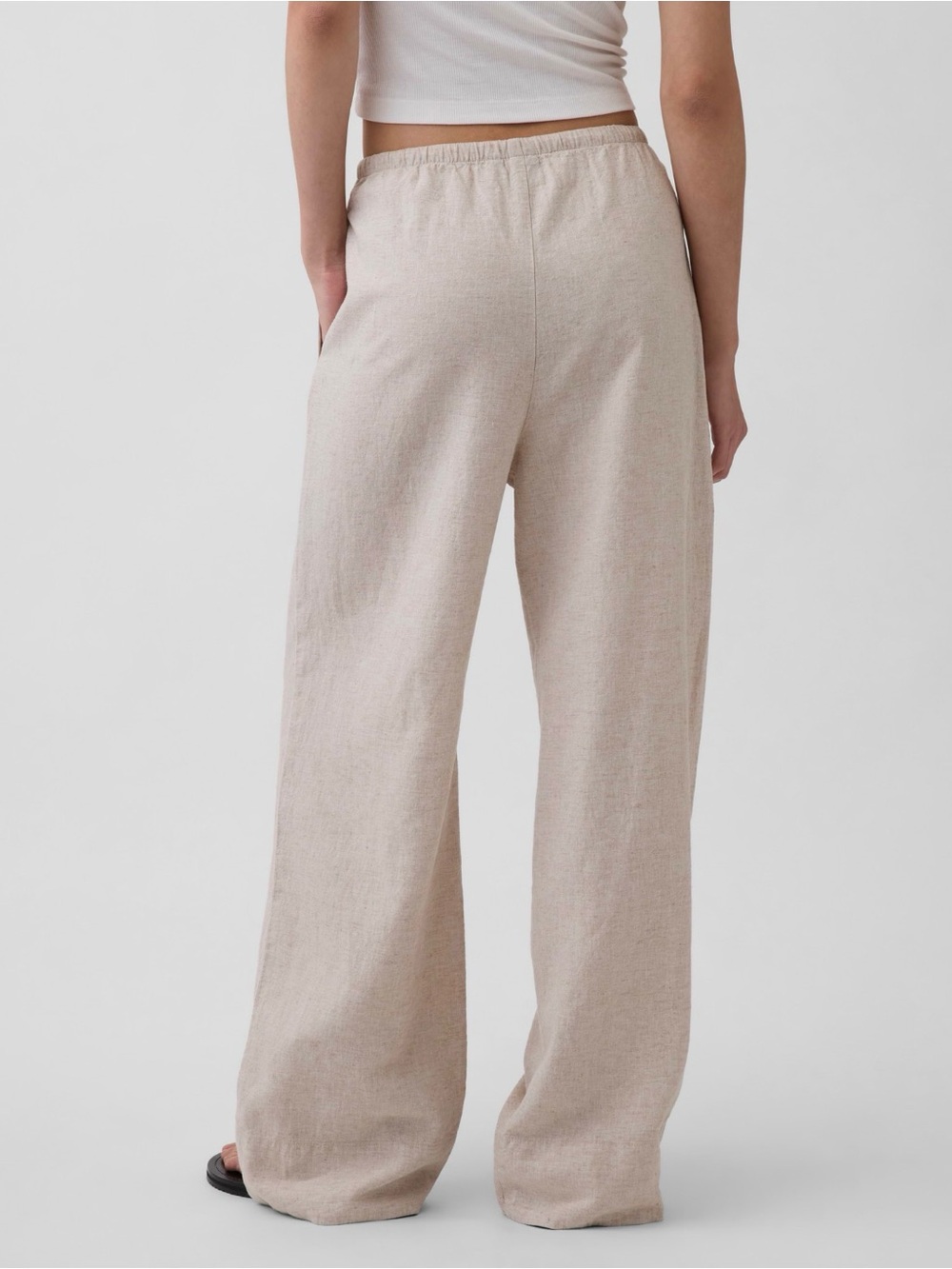 Gap linen blend easy wide length pants - Picture 5 of 8